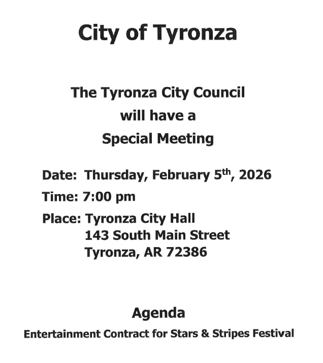 Special Called Meeting